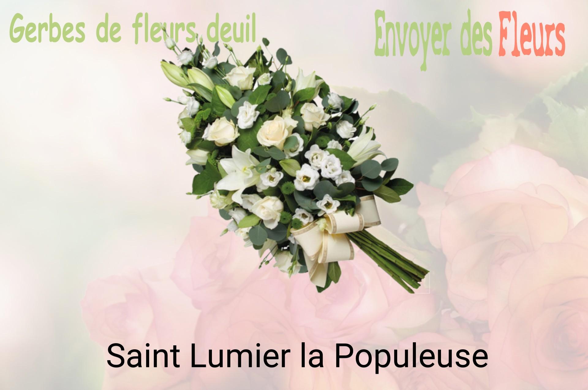 Gerbe de fleurs de deuil livrée à Saint-Lumier-la-Populeuse